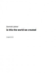 IsthistheworldwecreatedCover